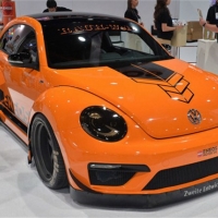 可爱风橘色涂装甲壳虫亮相2014SEMA